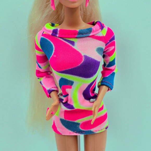 Totally Hair Barbie Original Dress 1991 Mattel 1112 Read - Picture 3 of 16